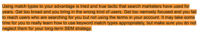 Use AdWords Match Types to Your Advantage